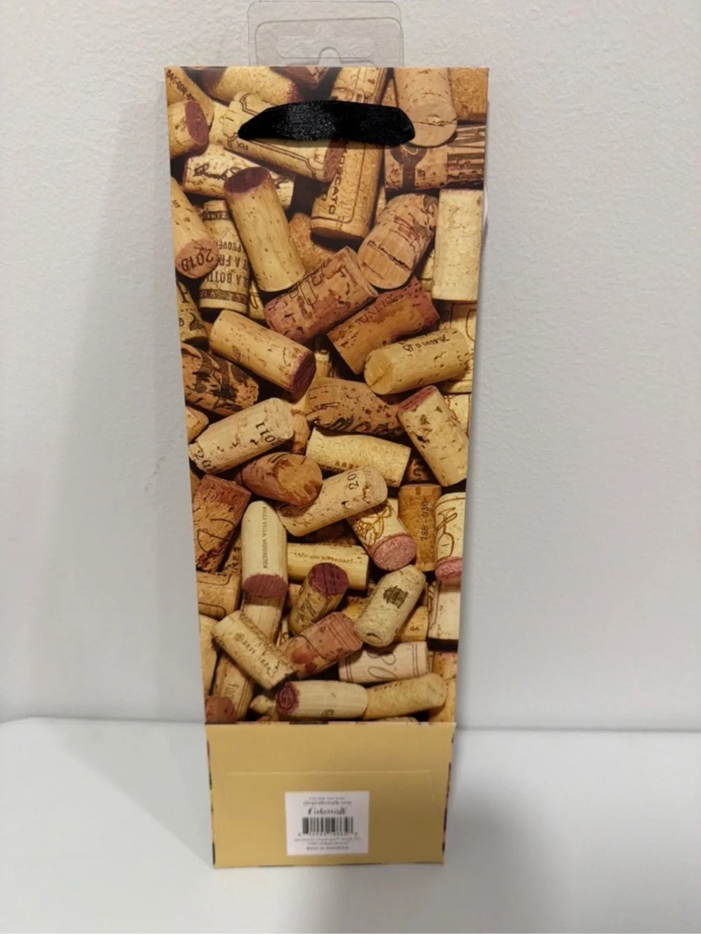 Bottle Corks Picture Print Paper Wine Gift Bag